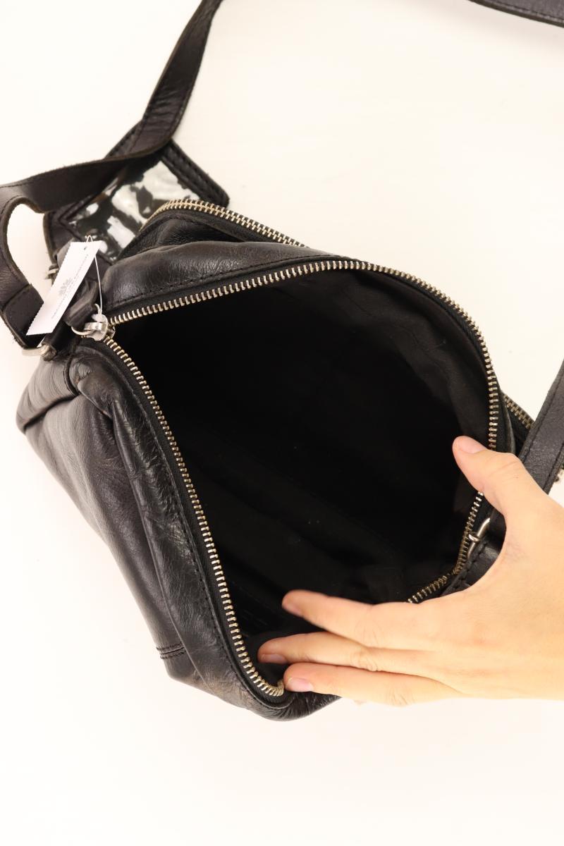 Cowboysbag Umhängetasche schwarz aus Leder