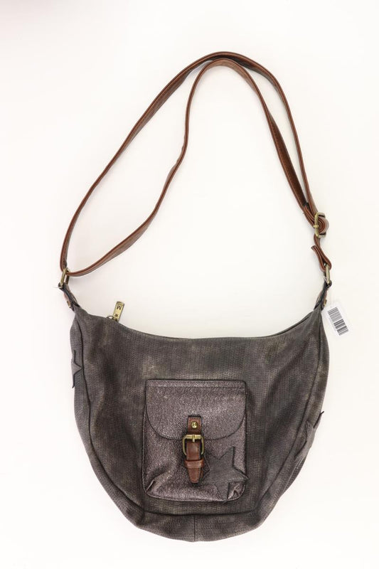 Mandoline Umhängetasche grau aus Kunstleder