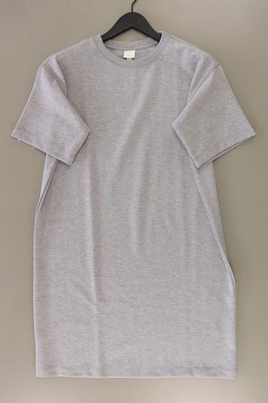 H&M Jerseykleid Gr. S neuwertig Kurzarm grau aus Polyester