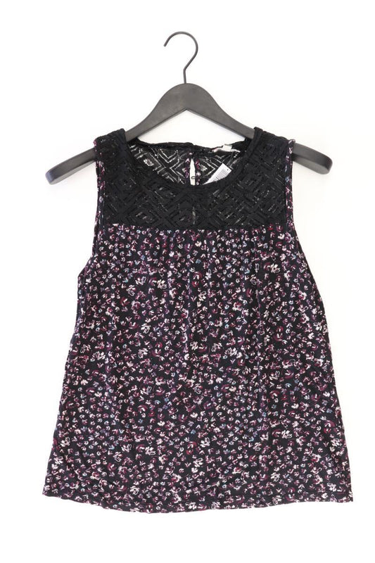 Street One Regular Top Gr. 36 mit Blumenmuster schwarz aus Viskose