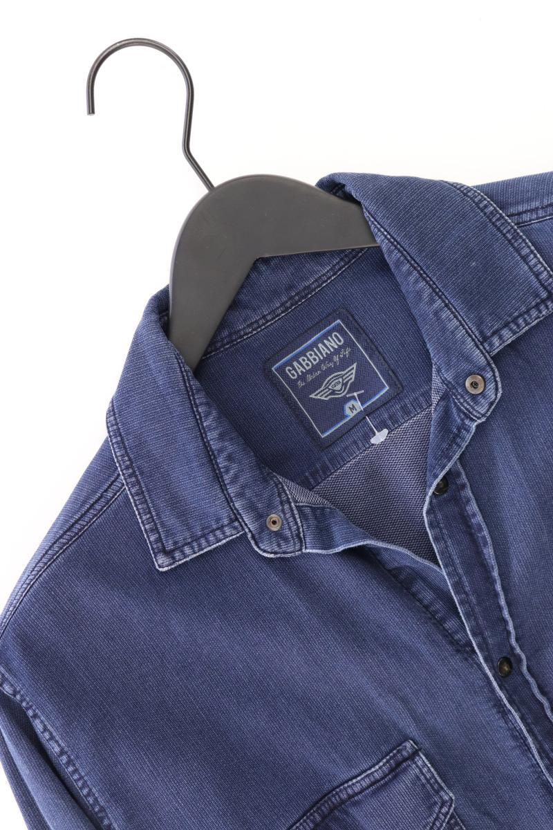 Gabbiano Jeanshemd für Herren Gr. M Langarm Vintage blau aus Baumwolle