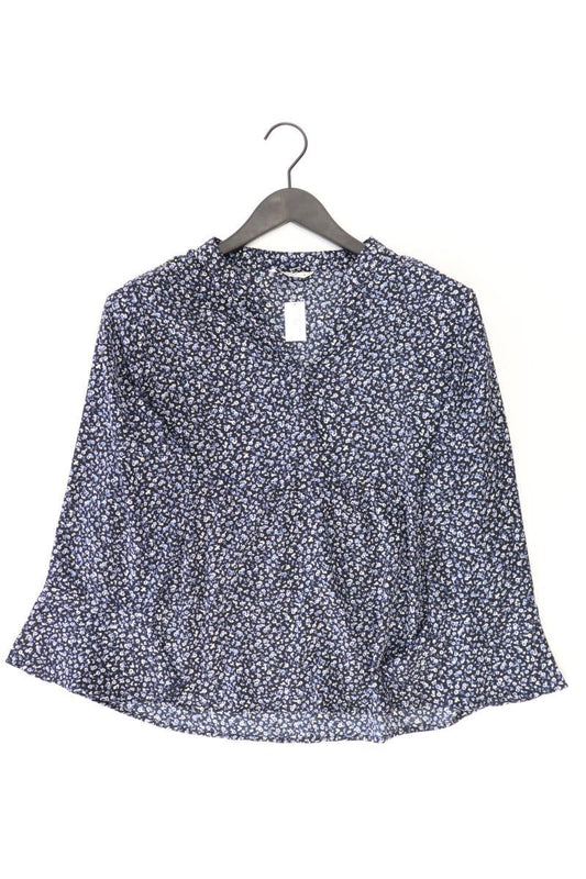 PIGALLE Regular Bluse Gr. 40 mit Blumenmuster Trompetenärmel blau aus Polyester