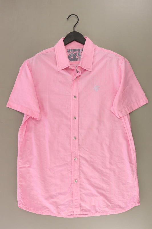 Springfield Kurzarmhemd für Herren Gr. XL rosa aus Baumwolle