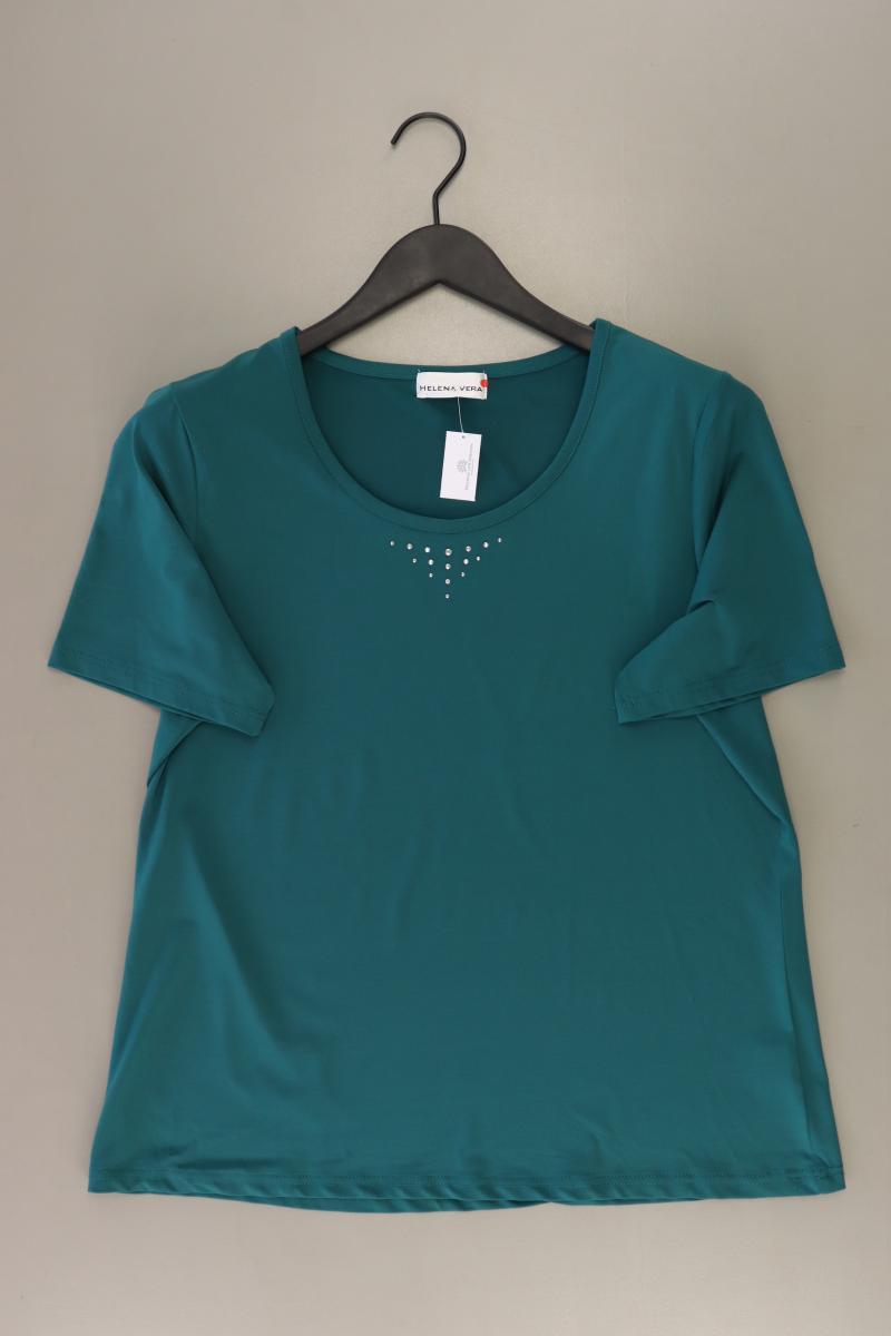 Helena Vera T-Shirt Gr. 44 Kurzarm mit Nieten grün aus Polyester