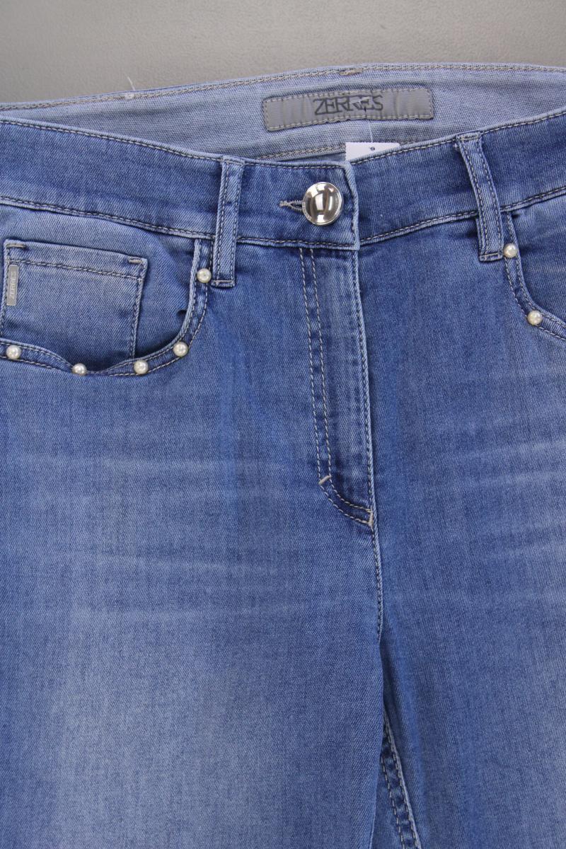 Zerres Straight Jeans Gr. 38 neuwertig blau aus Baumwolle