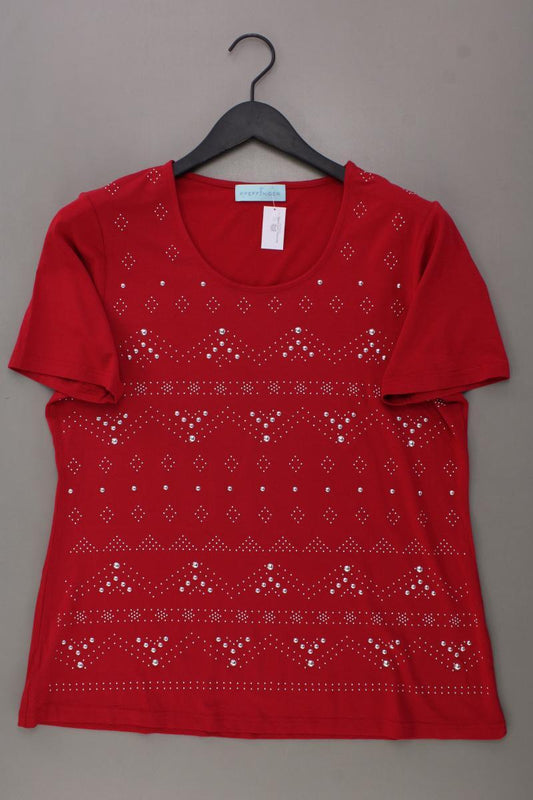 Pfeffinger T-Shirt Gr. 44 neuwertig Kurzarm mit Nieten rot aus Viskose