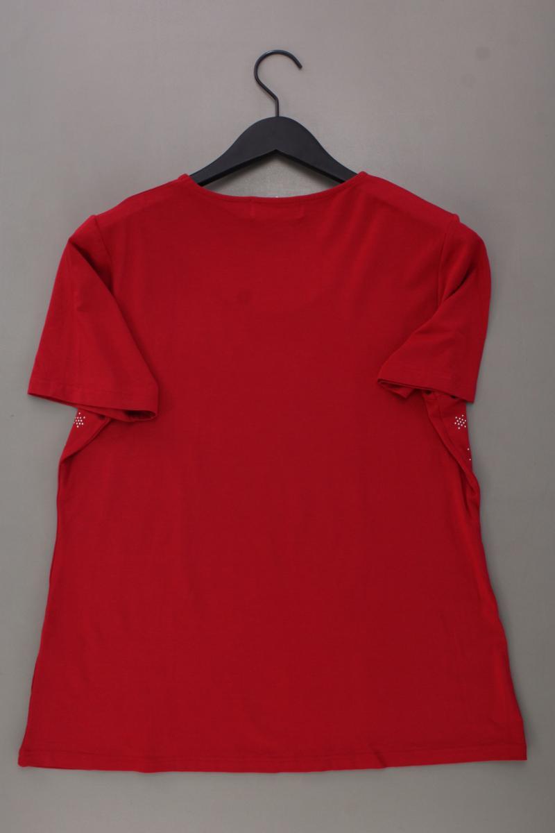 Pfeffinger T-Shirt Gr. 44 neuwertig Kurzarm mit Nieten rot aus Viskose