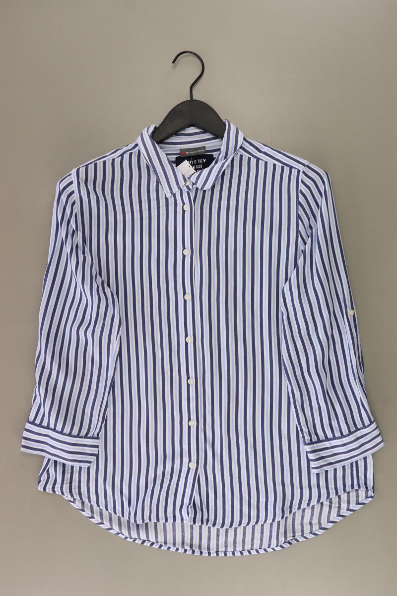 Street One Langarmbluse Gr. 38 gestreift blau aus Viskose