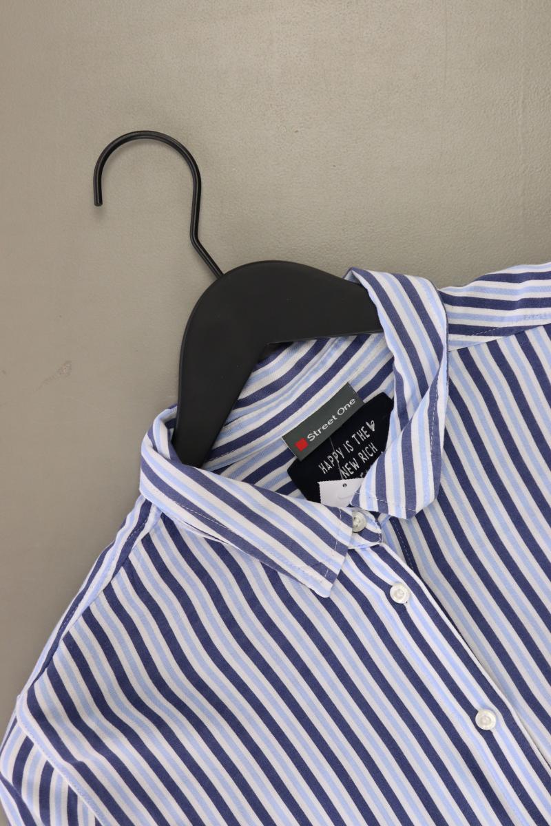 Street One Langarmbluse Gr. 38 gestreift blau aus Viskose