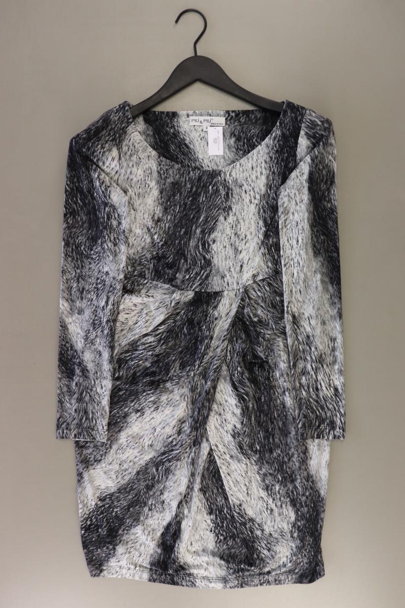 PiuPiu Stretchkleid Gr. 36 Langarm grau aus Viskose