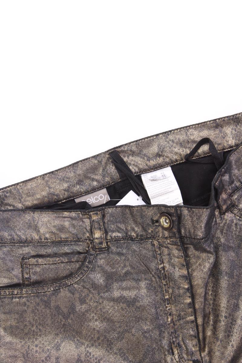 Gelco Five-Pocket-Hose Gr. 42 mit Tierdruck gold aus Baumwolle