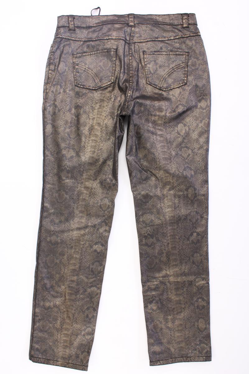 Gelco Five-Pocket-Hose Gr. 42 mit Tierdruck gold aus Baumwolle