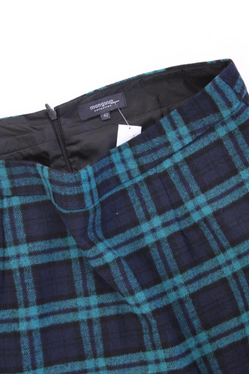 Manguun Rock Gr. 42 kariert blau aus Polyester