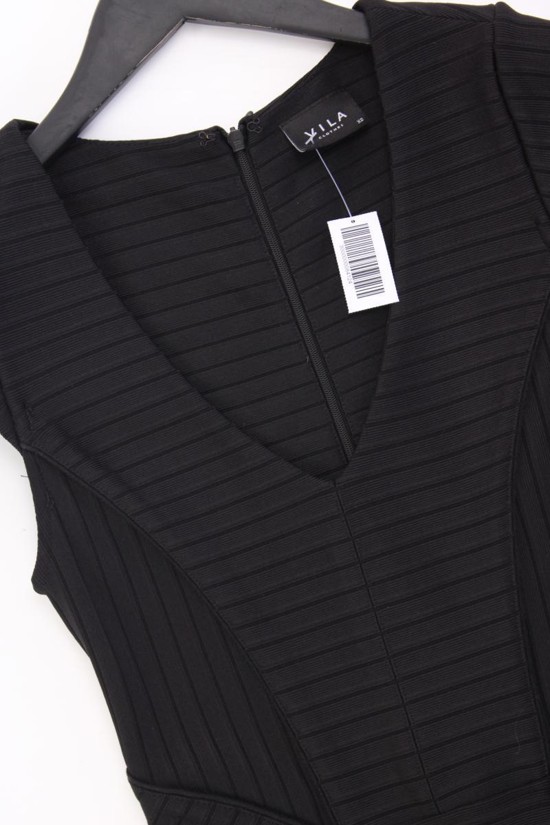 Vila Etuikleid Gr. XS neuwertig Kurzarm schwarz aus Polyester