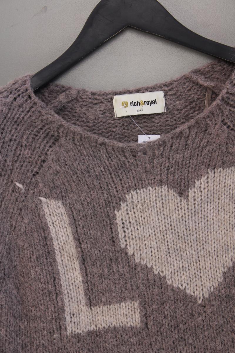 Rich&Royal Grobstrickpullover Gr. S braun aus Polyamid