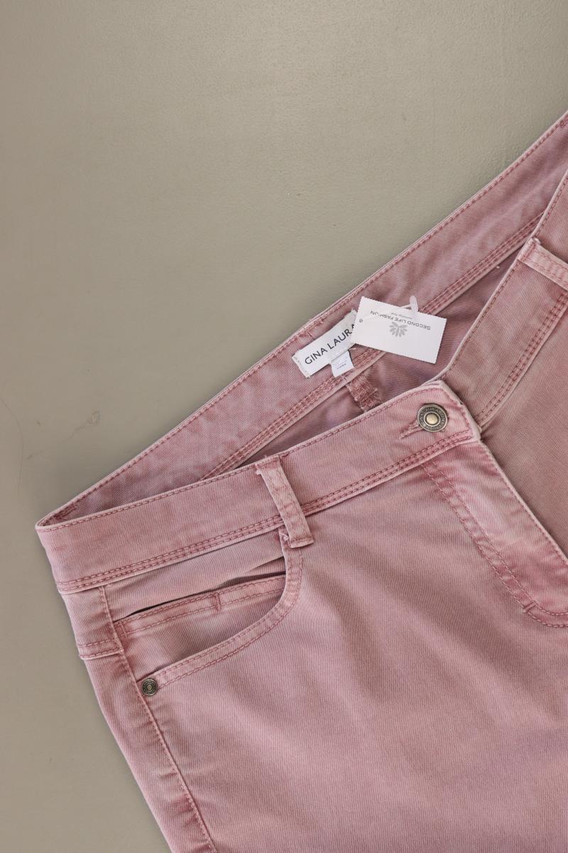Gina Laura Straight Jeans Gr. Kurzgröße 21 rosa aus Baumwolle