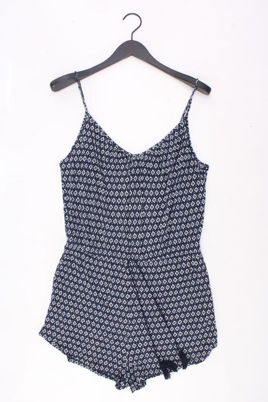 H&M Jumpsuit Gr. M geometrisches Muster blau aus Viskose