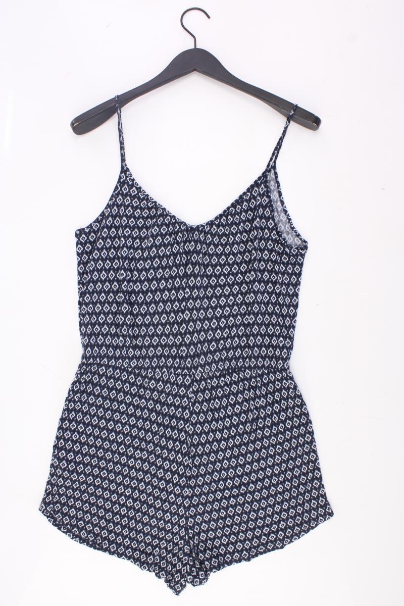 H&M Jumpsuit Gr. M geometrisches Muster blau aus Viskose