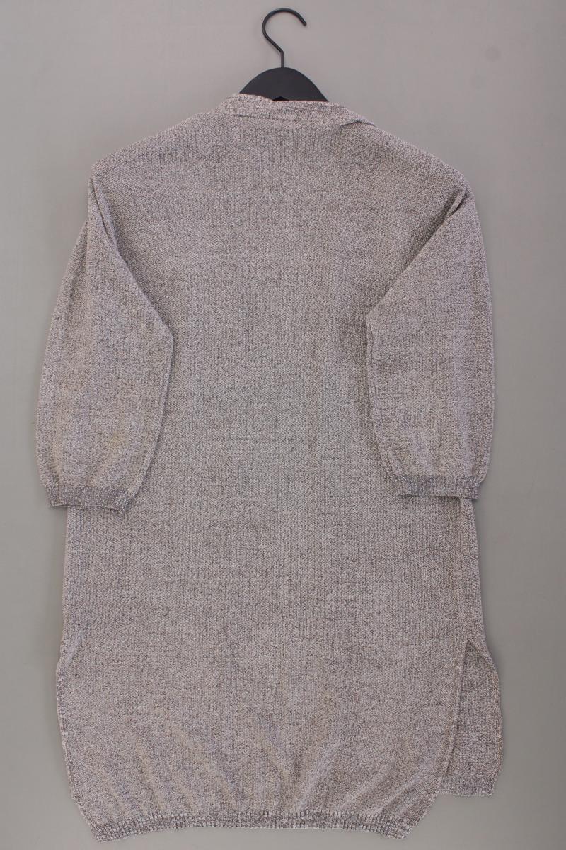 Mango Strickjacke Gr. S 3/4 Ärmel mit Glitzer grau