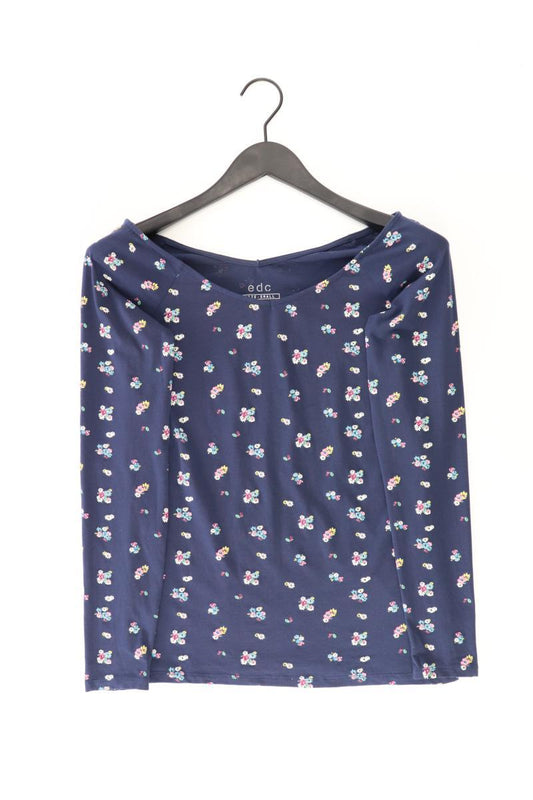 edc by Esprit Printshirt Gr. S mit Blumenmuster Langarm blau