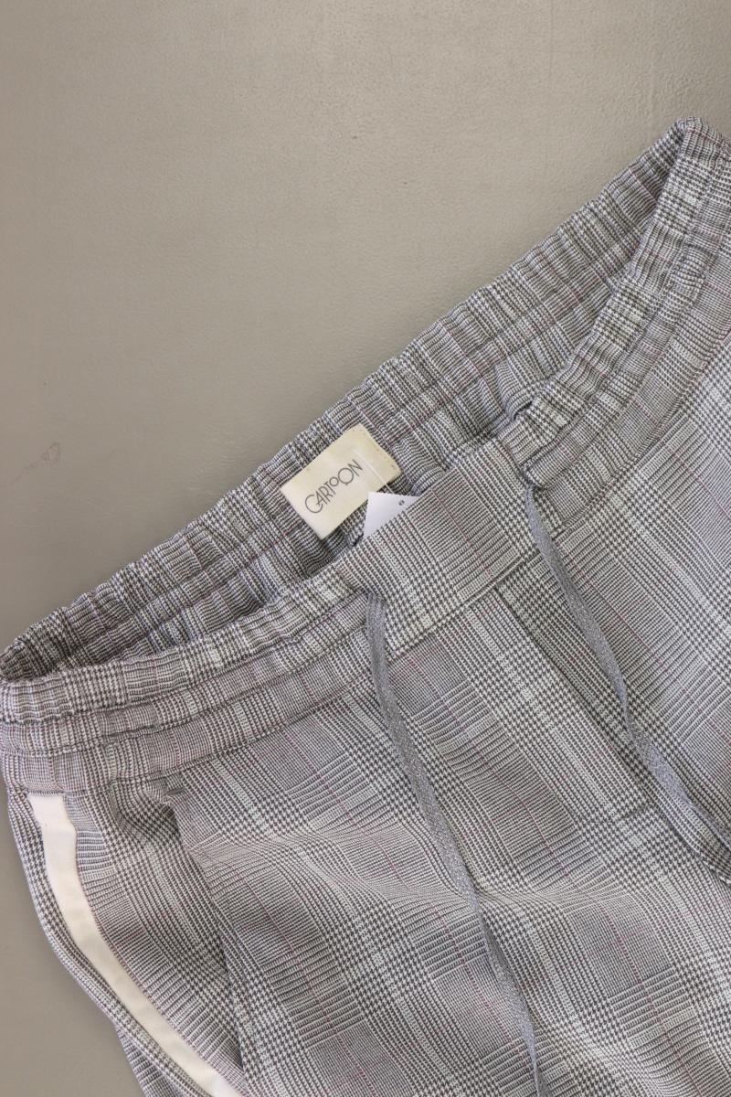 Cartoon Stoffhose Gr. 34 kariert grau aus Polyester