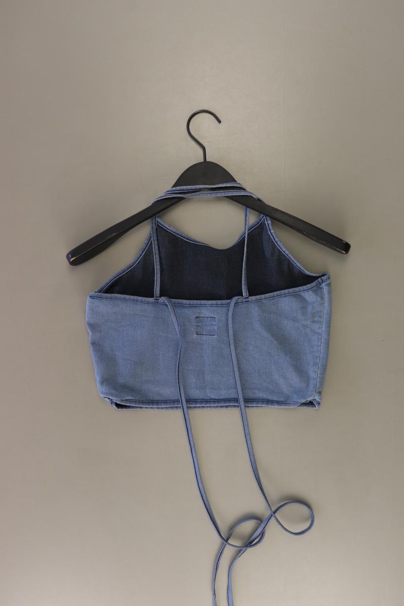 KARL KANI Crop Top Gr. L blau aus Baumwolle