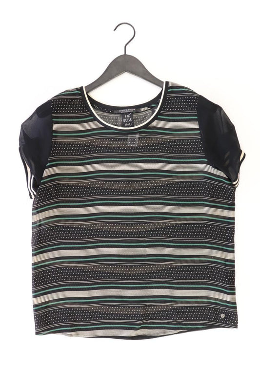 Scotch & Soda Chiffonbluse Gr. M gestreift Kurzarm schwarz aus Polyester