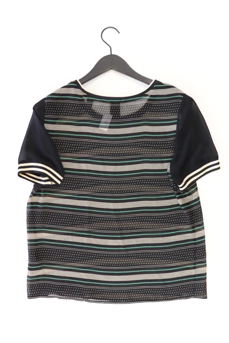 Scotch & Soda Chiffonbluse Gr. M gestreift Kurzarm schwarz aus Polyester