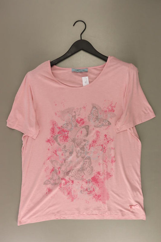 Himmelblau Printshirt Gr. 46 Kurzarm rosa aus Viskose