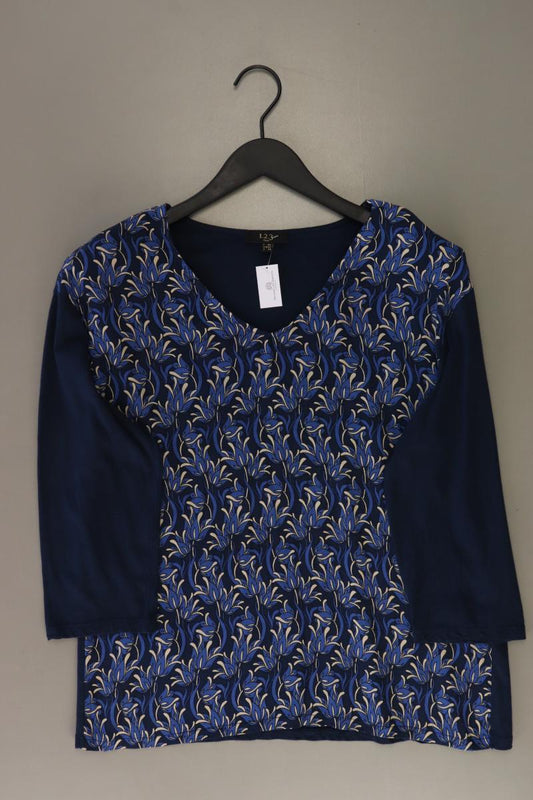1.2.3 Paris Regular Bluse Gr. 42 3/4 Ärmel blau aus Baumwolle
