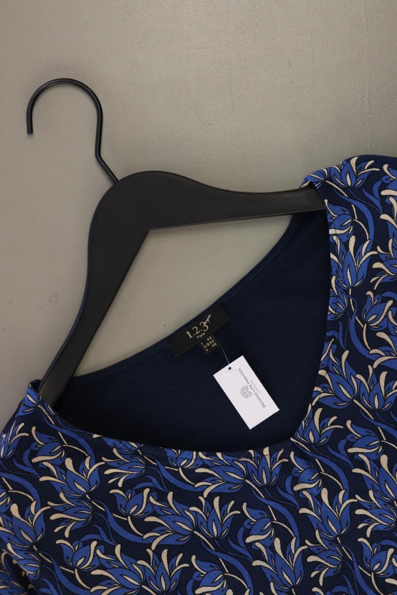 1.2.3 Paris Regular Bluse Gr. 42 3/4 Ärmel blau aus Baumwolle