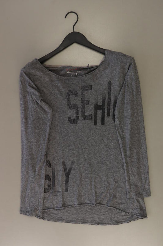 Esprit Longsleeve-Shirt Gr. M Langarm grau aus Baumwolle