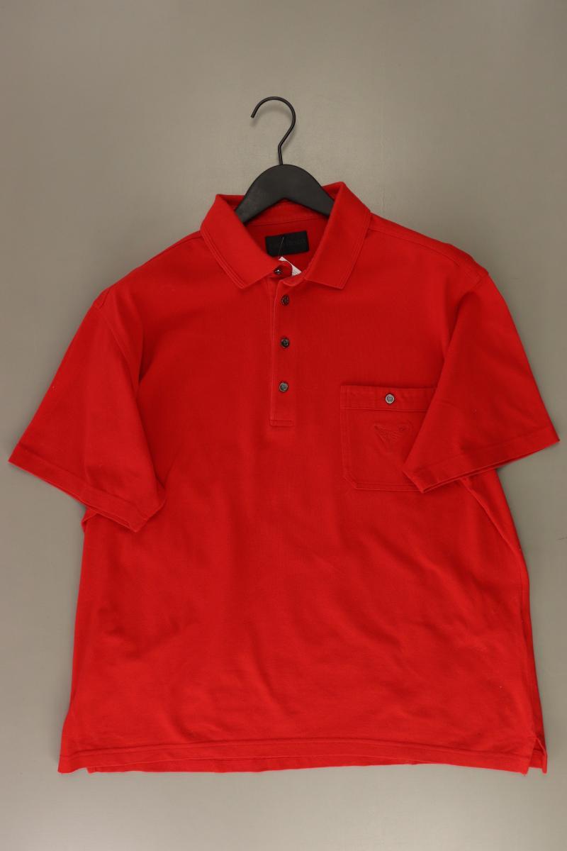 Carlo Colucci Poloshirt für Herren Gr. L Kurzarm rot aus Baumwolle