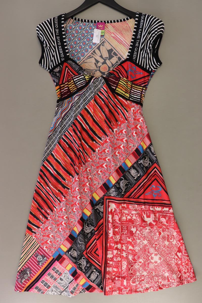 SAVE THE QUEEN! Jerseykleid Gr. L Kurzarm mehrfarbig aus Polyamid