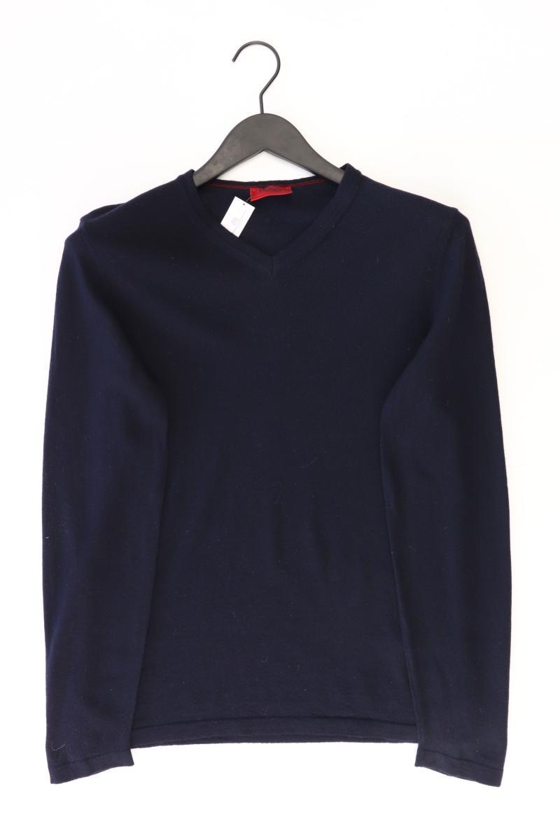 Hugo Boss Wollpullover für Herren Gr. L blau aus Schurwolle