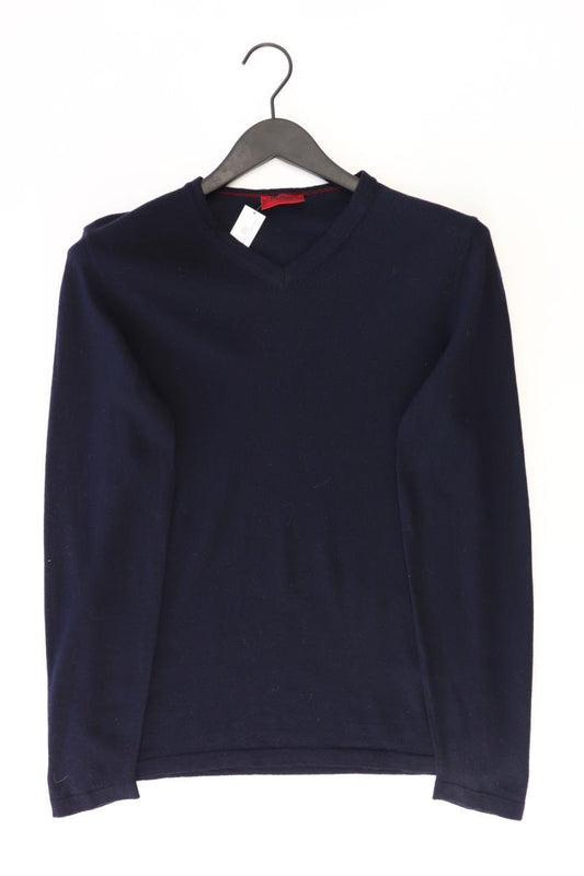 Hugo Boss Wollpullover für Herren Gr. L blau aus Schurwolle
