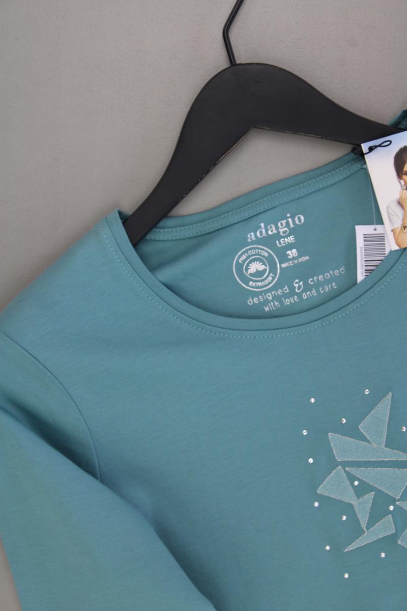 Adagio Regular Shirt Gr. 38 neu mit Etikett 3/4 Ärmel türkis aus Baumwolle