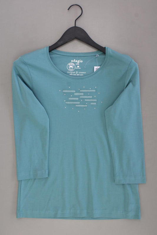 Adagio Regular Shirt Gr. 38 neuwertig 3/4 Ärmel türkis aus Baumwolle