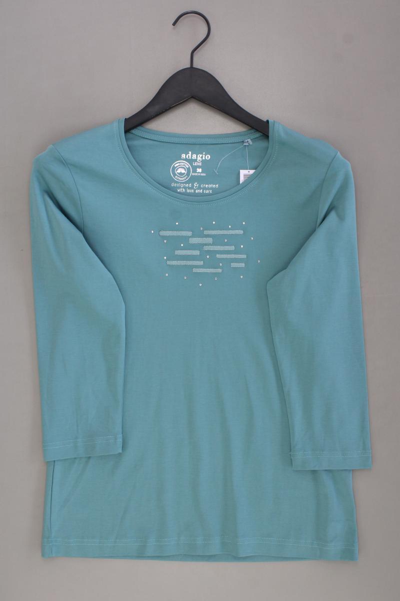 Adagio Regular Shirt Gr. 38 neuwertig 3/4 Ärmel türkis aus Baumwolle