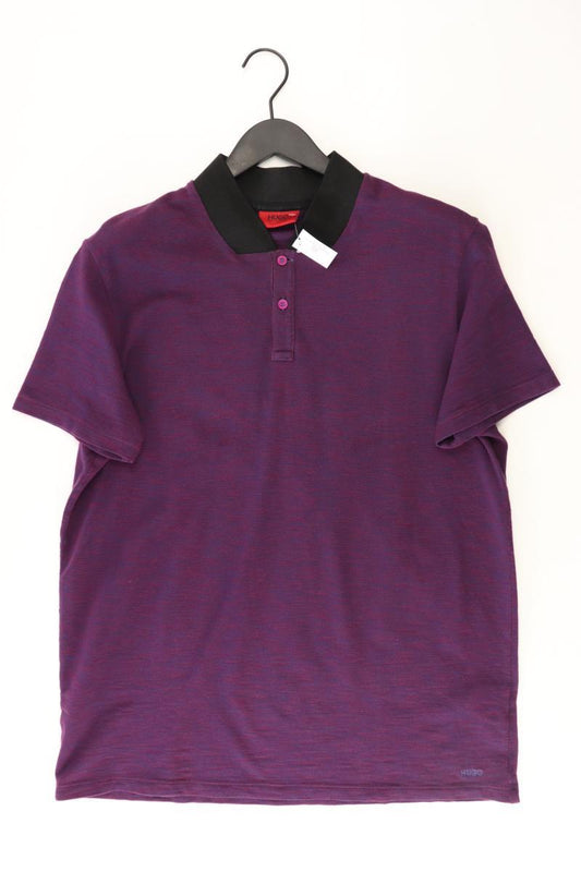 Hugo Boss Poloshirt für Herren Gr. XL Kurzarm lila aus Baumwolle