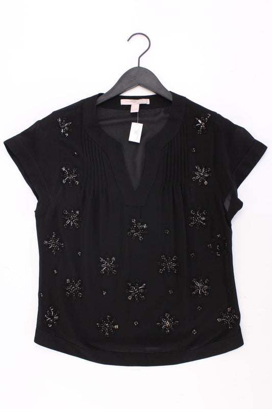 forever 21 Chiffonbluse Gr. S Kurzarm schwarz