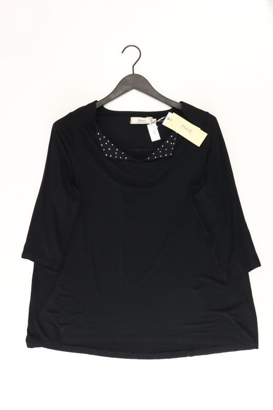 Zizzi Shirt mit V-Ausschnitt Gr. M neu mit Etikett 3/4 Ärmel schwarz aus Viskose