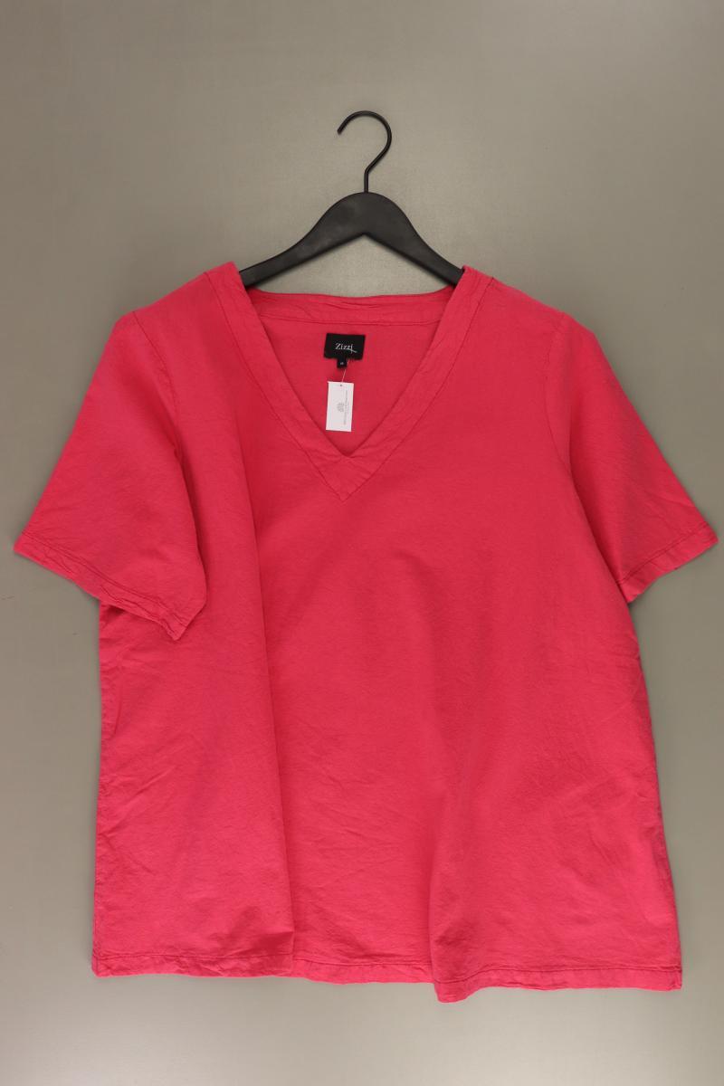 Zizzi Kurzarmbluse Gr. M pink aus Baumwolle