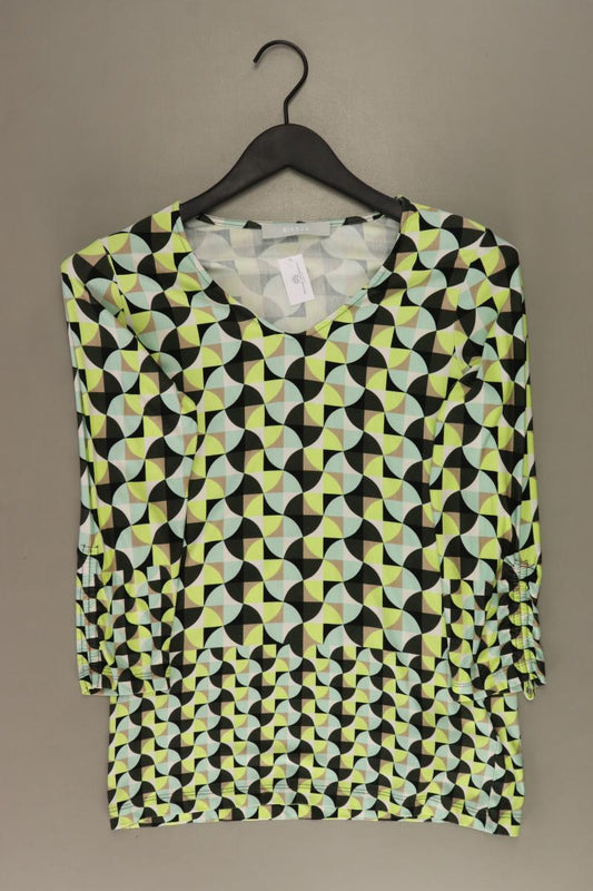 Bianca Printshirt Gr. 36 geometrisches Muster 3/4 Ärmel grün aus Viskose