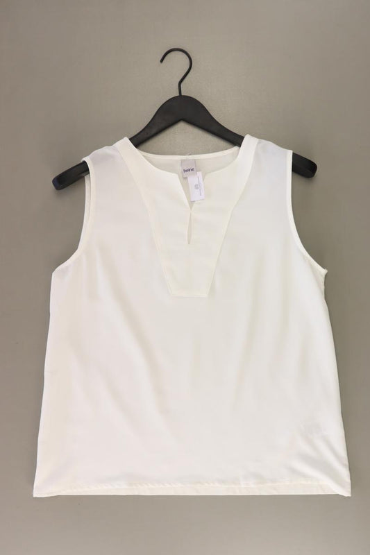 Heine Ärmellose Bluse Gr. 40 weiß aus Polyester