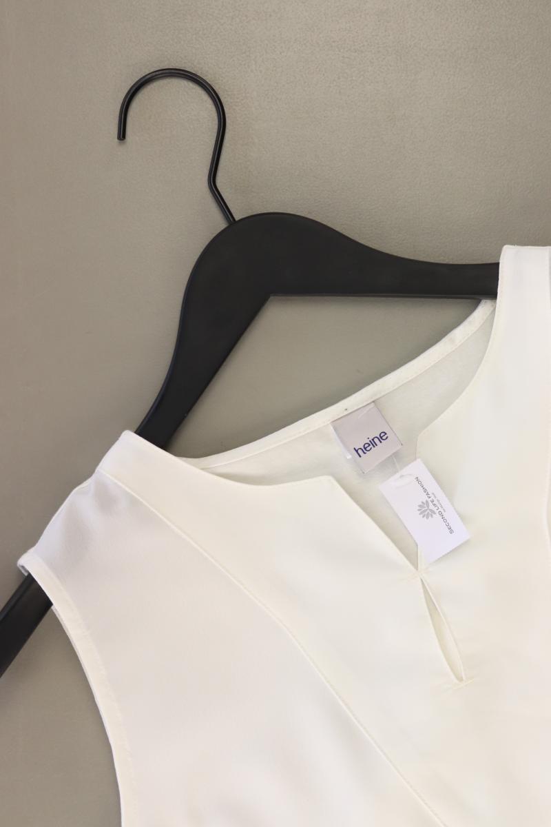 Heine Ärmellose Bluse Gr. 40 weiß aus Polyester