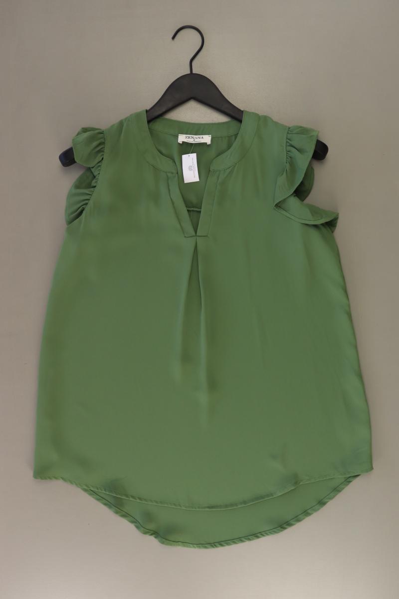 ZANANA Kurzarmbluse Gr. S grün aus Polyester
