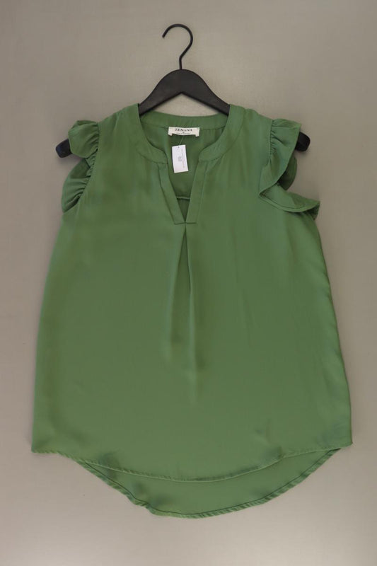 ZANANA Kurzarmbluse Gr. S grün aus Polyester