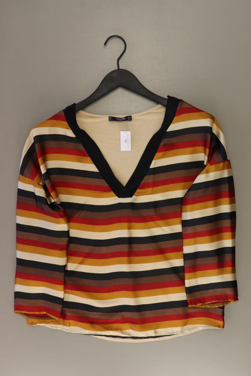 Mango Regular Bluse Gr. M gestreift 3/4 Ärmel mehrfarbig aus Polyester