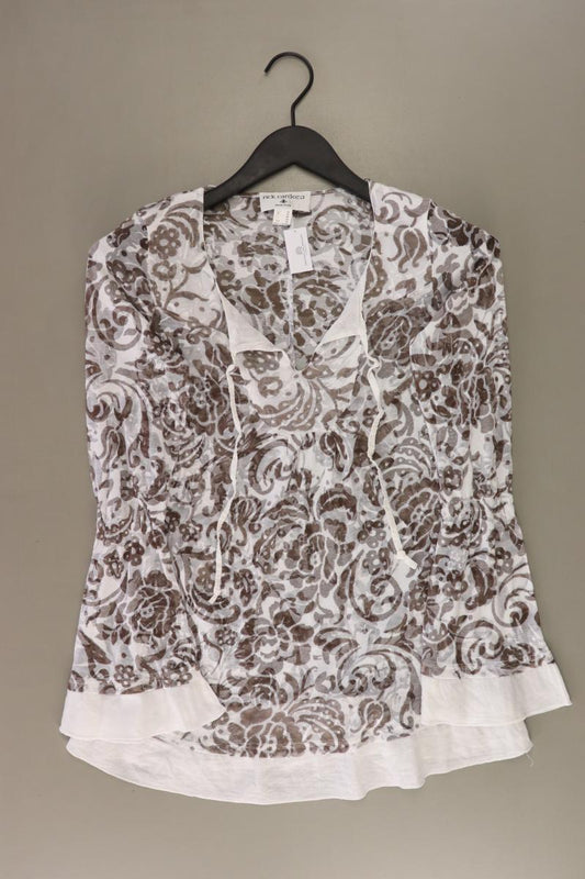 rick cardona Regular Bluse Gr. 38 Trompetenärmel weiß